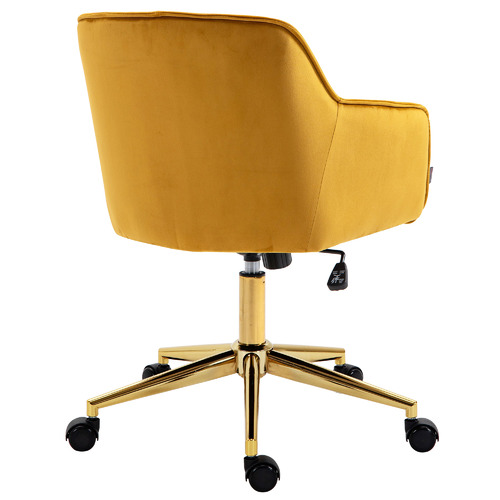 Yellow velvet desk discount chair